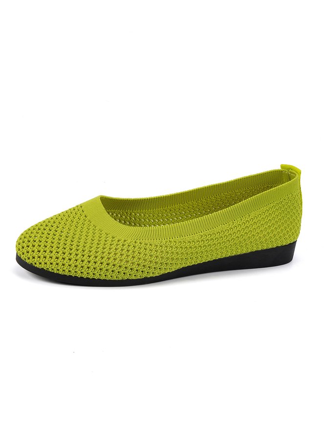Damen Atmungsaktiv Ausgehöhlt Textil Lässig Flache Schuhe