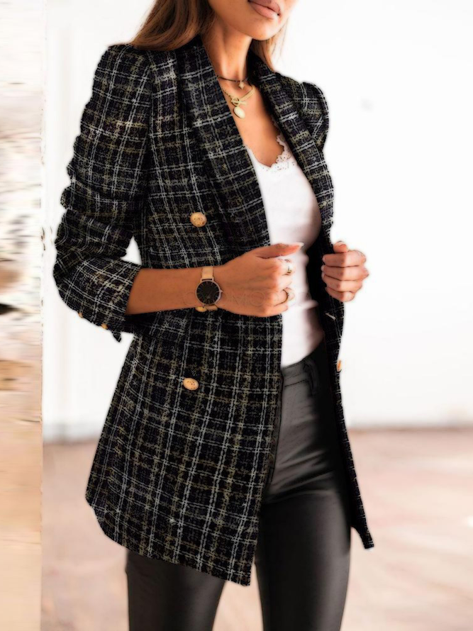 Lässig Kariert Blazer
