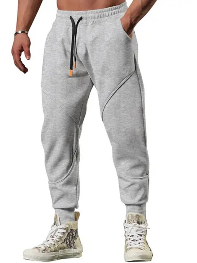Sport Weit Unifarben Hose