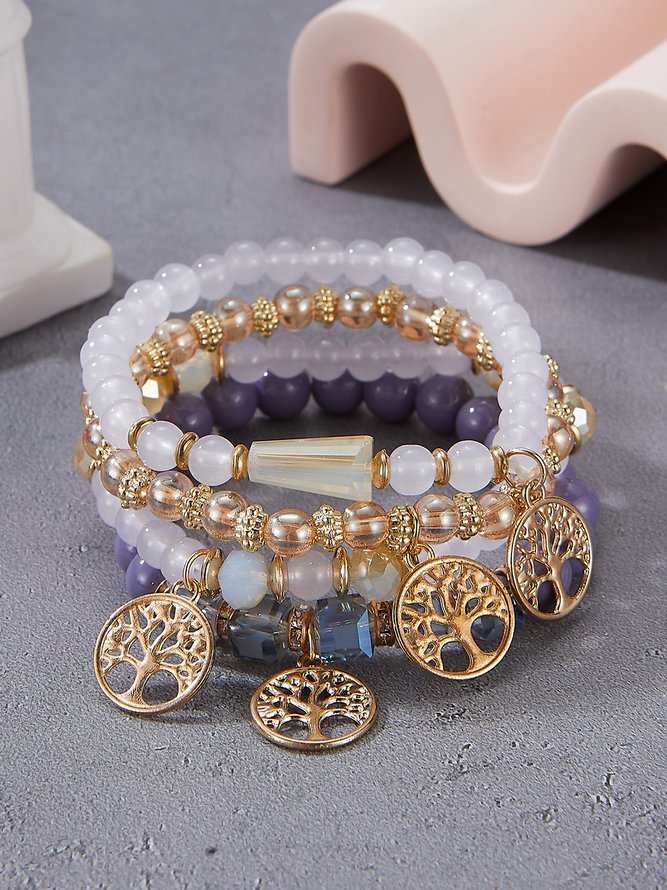 Böhmisch Baum der Leben Geschichtet Perlen Armband Set