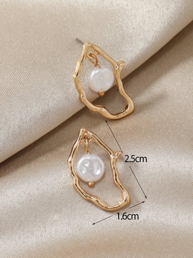 Elegant Nachgemachte Perle Ohrringe