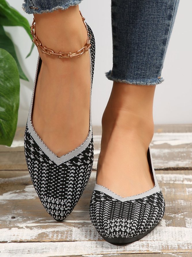 Lässig Leopard Geometrisch Textil Flache Schuhe