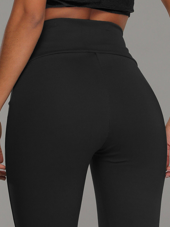 Regelmäßige Passform Unifarben Freizeithose