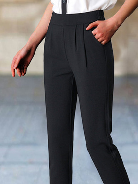Regelmäßige Passform Lässig Unifarben Hose