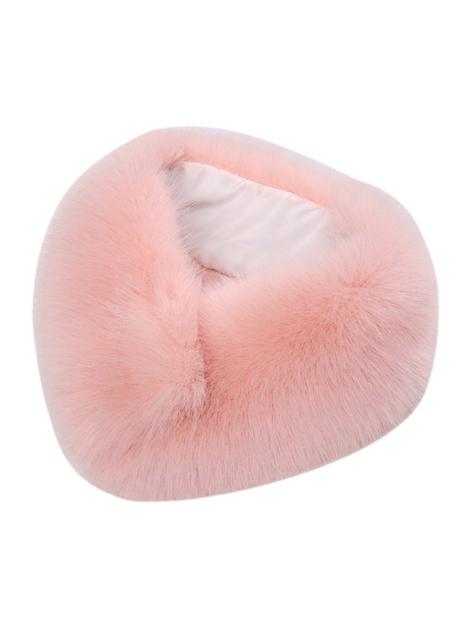 Damen minimalistisch Wärme Nachahmung Pelz Halsmanschette