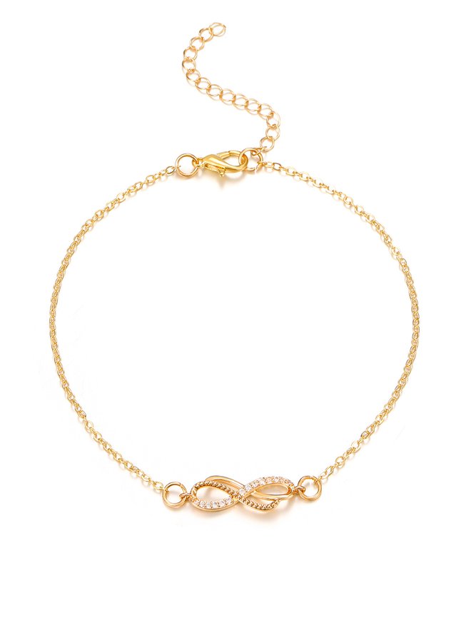 Damen Strass Strand Fußkettchen