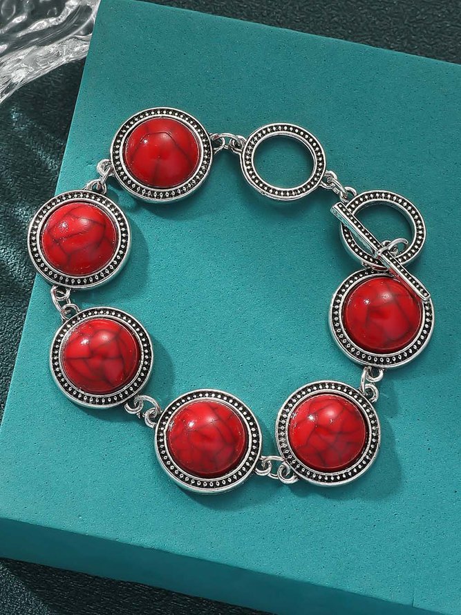 Retro Nachgemachte Perle Türkis Kettenarmbänder