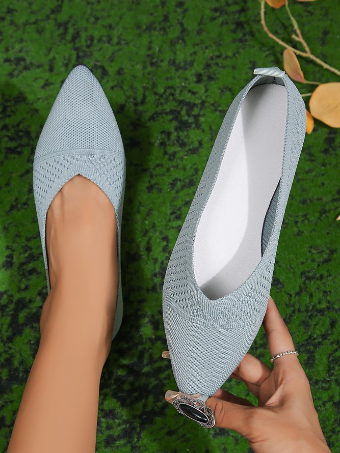 Damen minimalistisch Hochelastisch Textil Lässig Flache Schuhe