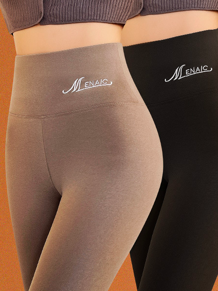 Fest Elegant Fluff/Granular-Fleece-Stoff Legging