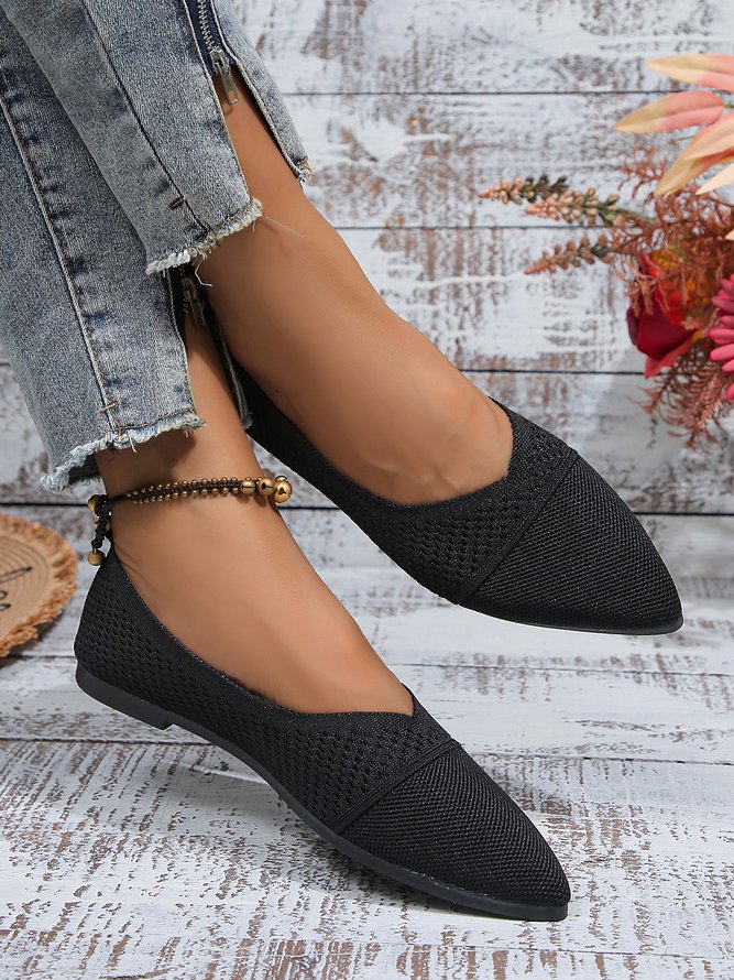 Damen minimalistisch Hochelastisch Textil Lässig Flache Schuhe