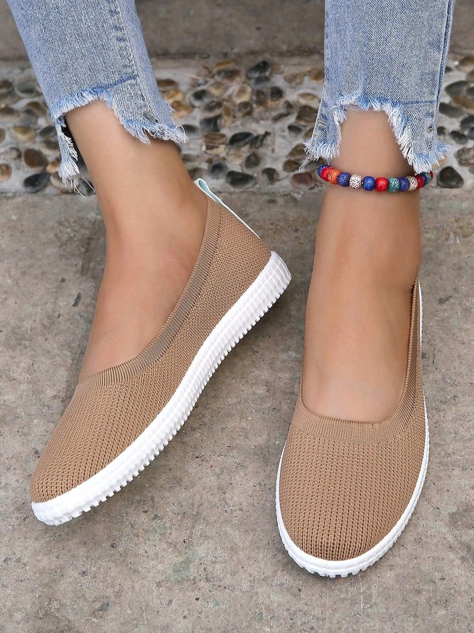 Damen minimalistisch Textil Lässig Flache Schuhe