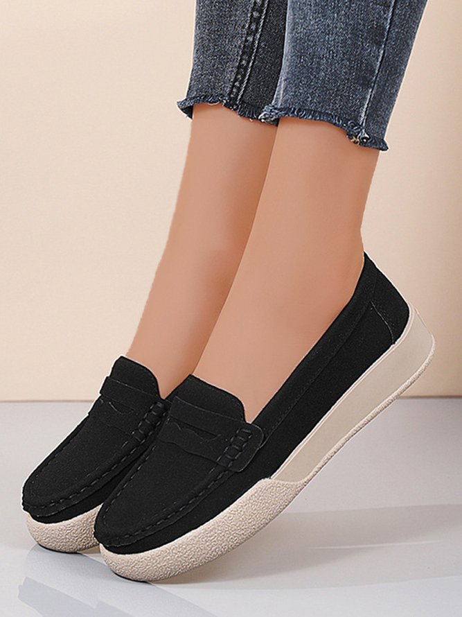 Dame minimalistisch Bequem Flach Halbschuhe