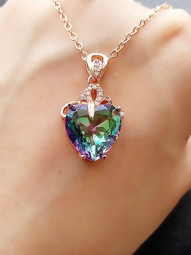 Strass Herz Pendant Halskette