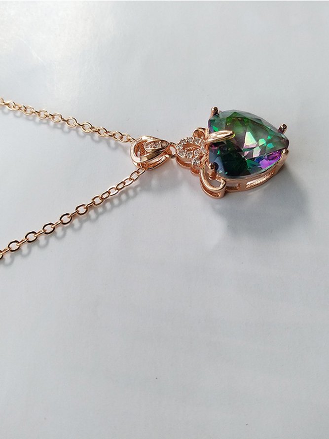 Strass Herz Pendant Halskette