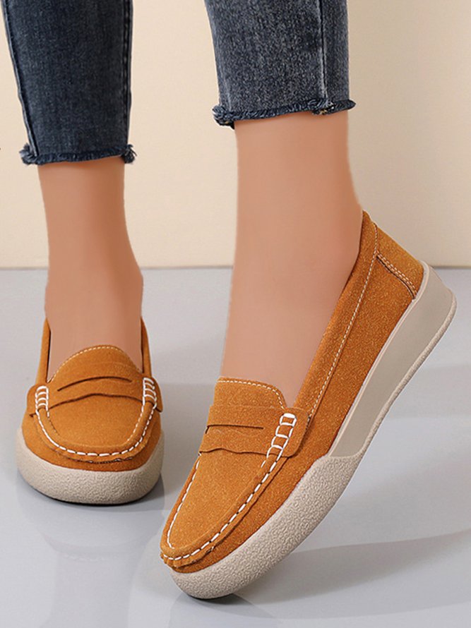 Dame minimalistisch Bequem Flach Halbschuhe