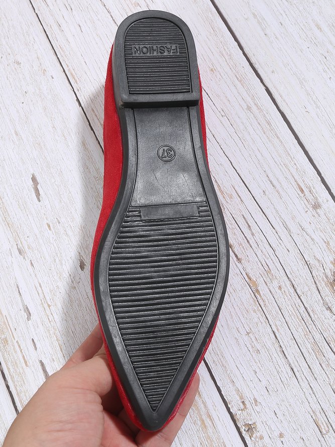 Strass Irregulär Fashion Flache Schuhe