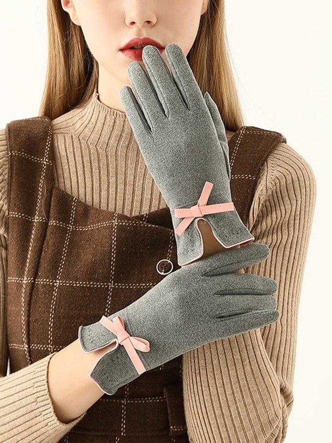 Elegant Schleife Wärme Handschuhe