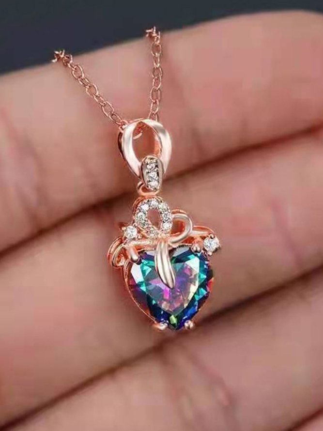 Strass Herz Pendant Halskette
