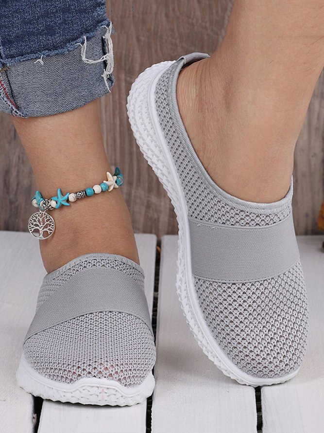 Atmungsaktiv Textil Slip On Maultier Sneakers