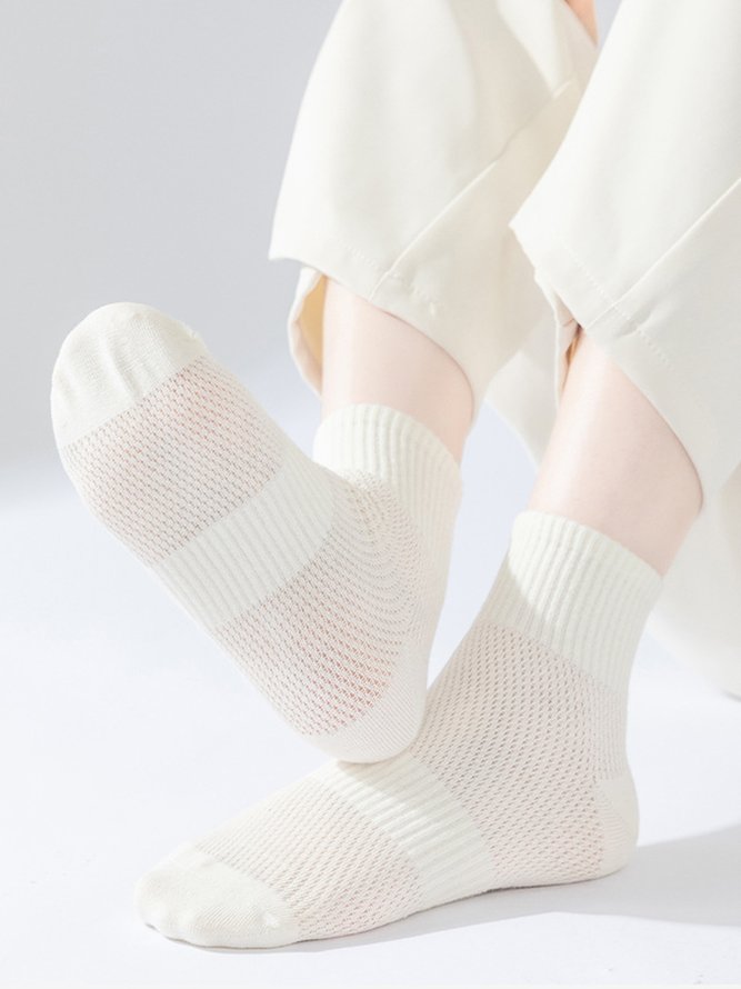 1 Paar Damen Hochelastisch Atmungsaktiv Mitte der Wade Socken