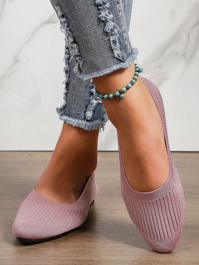 Damen minimalistisch Bequem Textil Flach Flache Schuhe