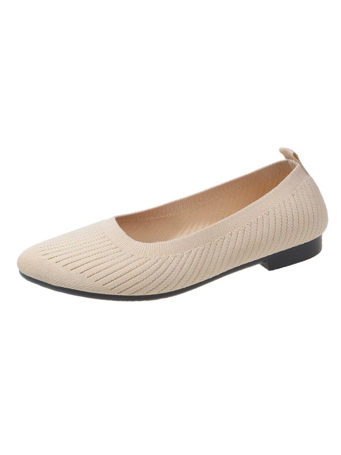 Damen minimalistisch Bequem Textil Flach Flache Schuhe