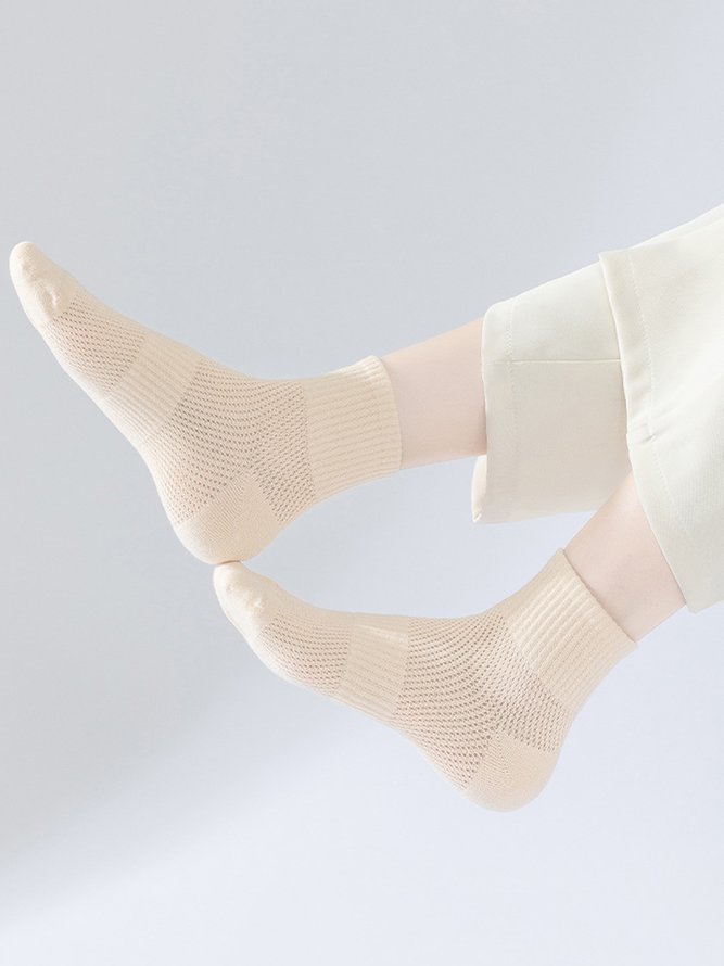 1 Paar Damen Hochelastisch Atmungsaktiv Mitte der Wade Socken