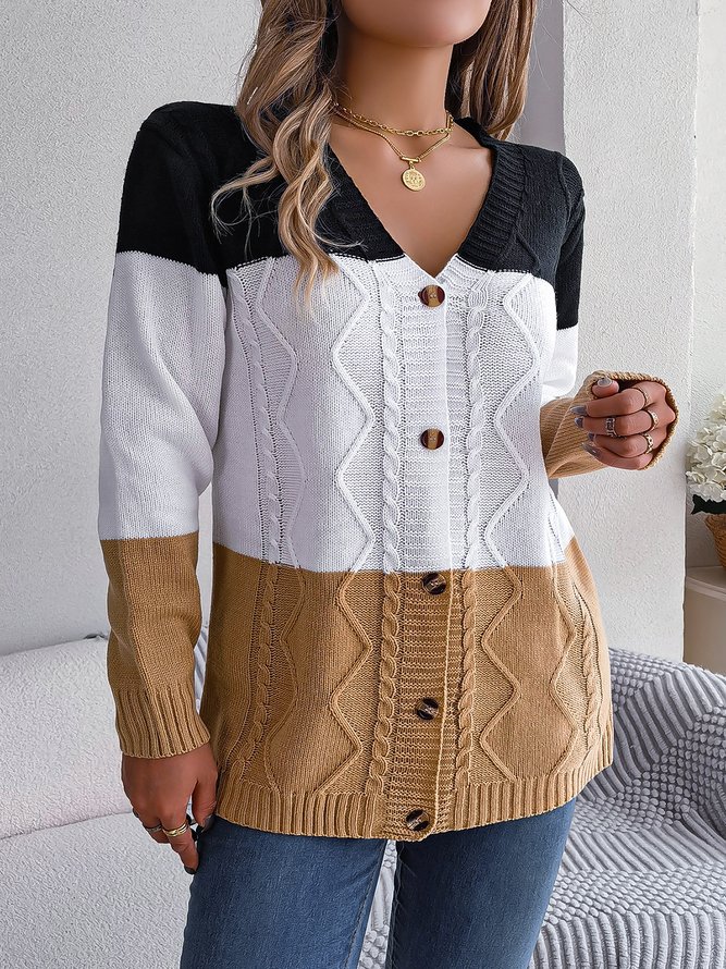 Wolle/Stricken Lässig Weit Strickjacke