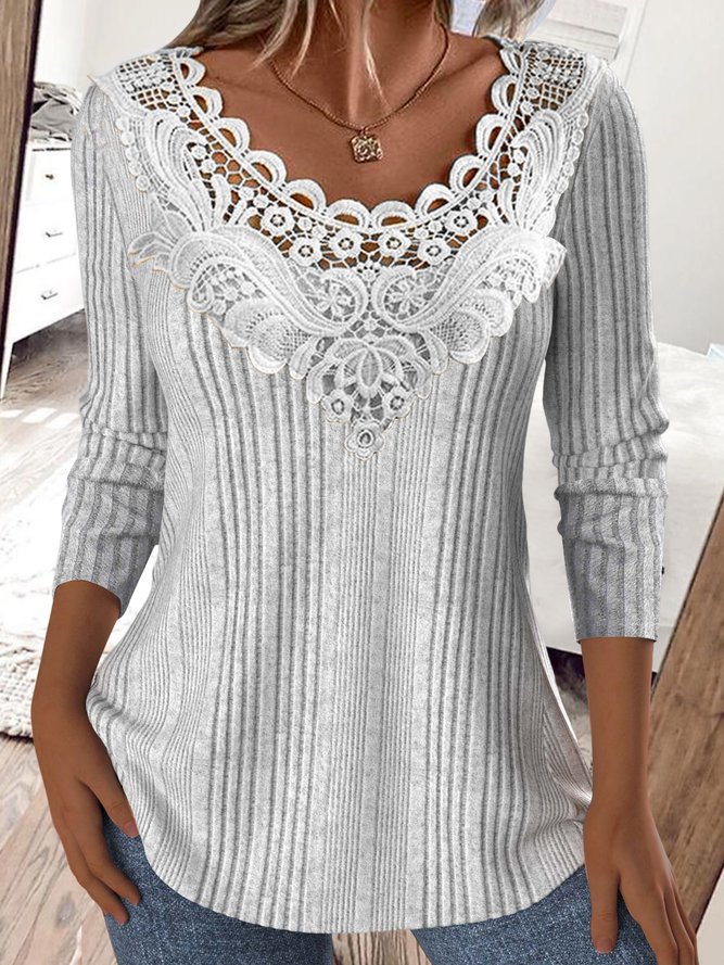 Unifarben Lässig Bluse