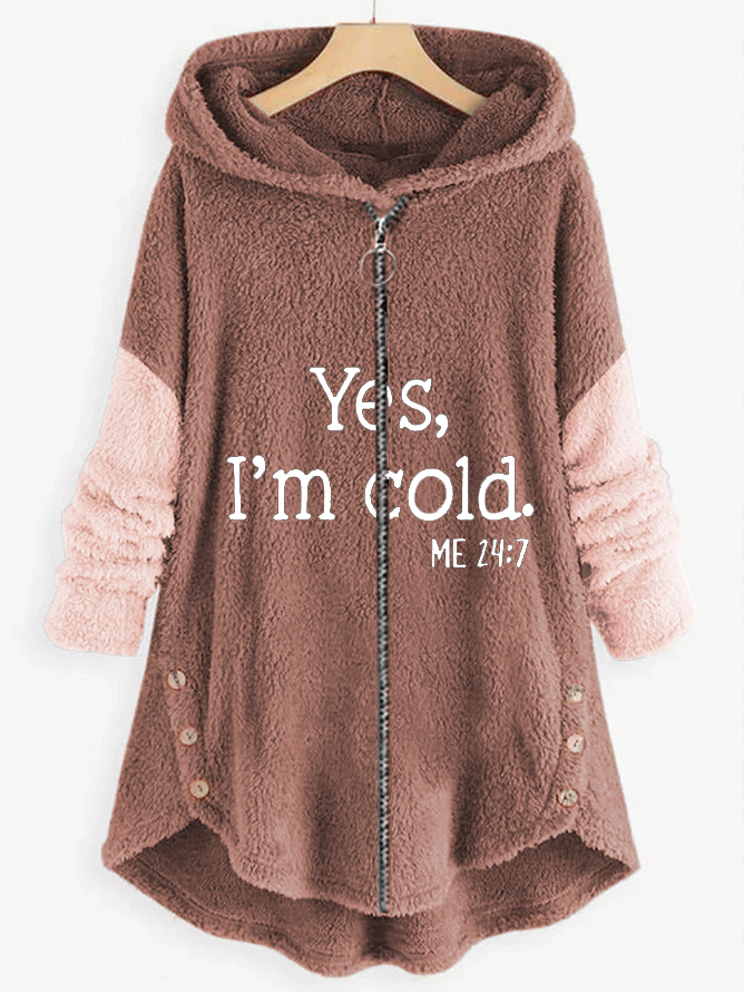 Damen Lustig Ja I'm kalt Lässig Teddy Jacke