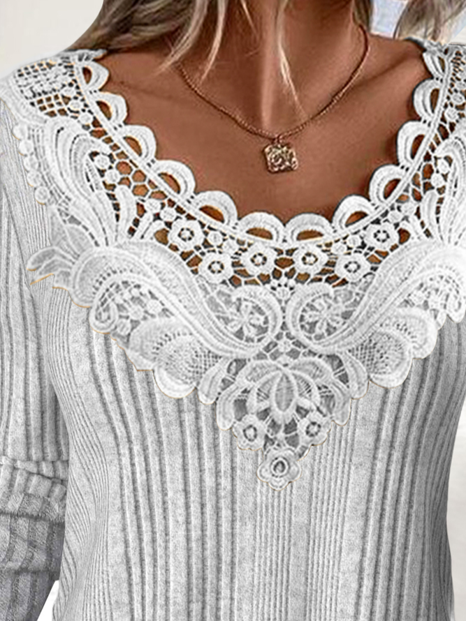 Unifarben Lässig Bluse