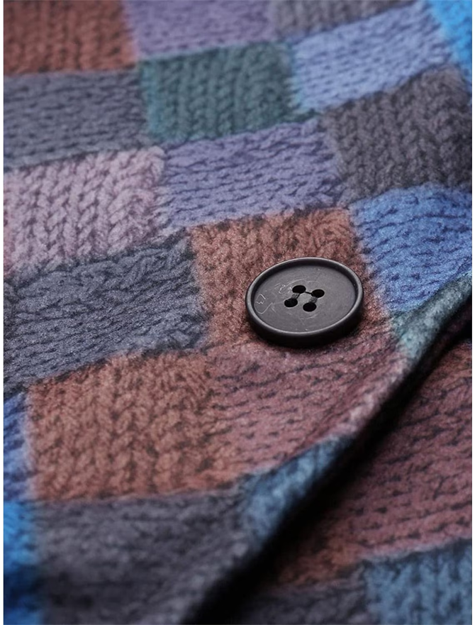 Farbblock V-Ausschnitt Geknöpft Lässig Strickjacke
