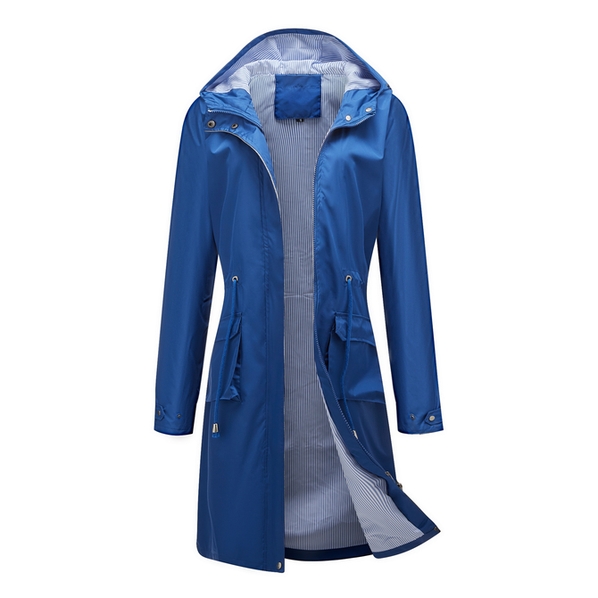 Kapuze Weit Unifarben Lässig Trenchcoat