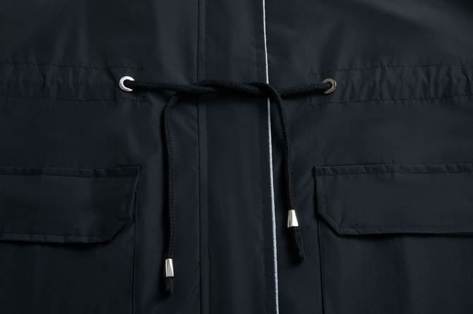Kapuze Weit Unifarben Lässig Trenchcoat