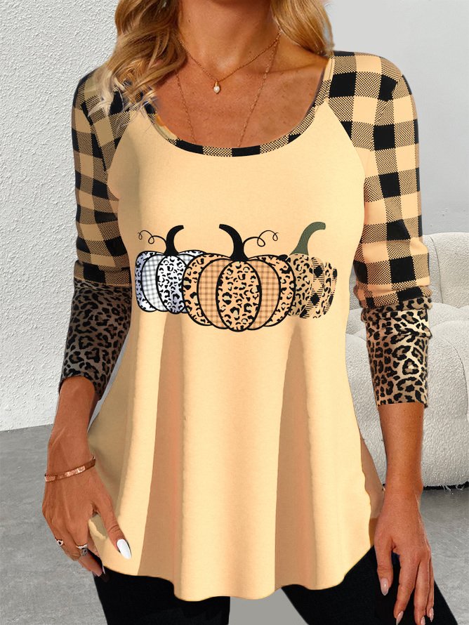Halloween Lässig Rundhals Regelmäßige Passform T-Shirt