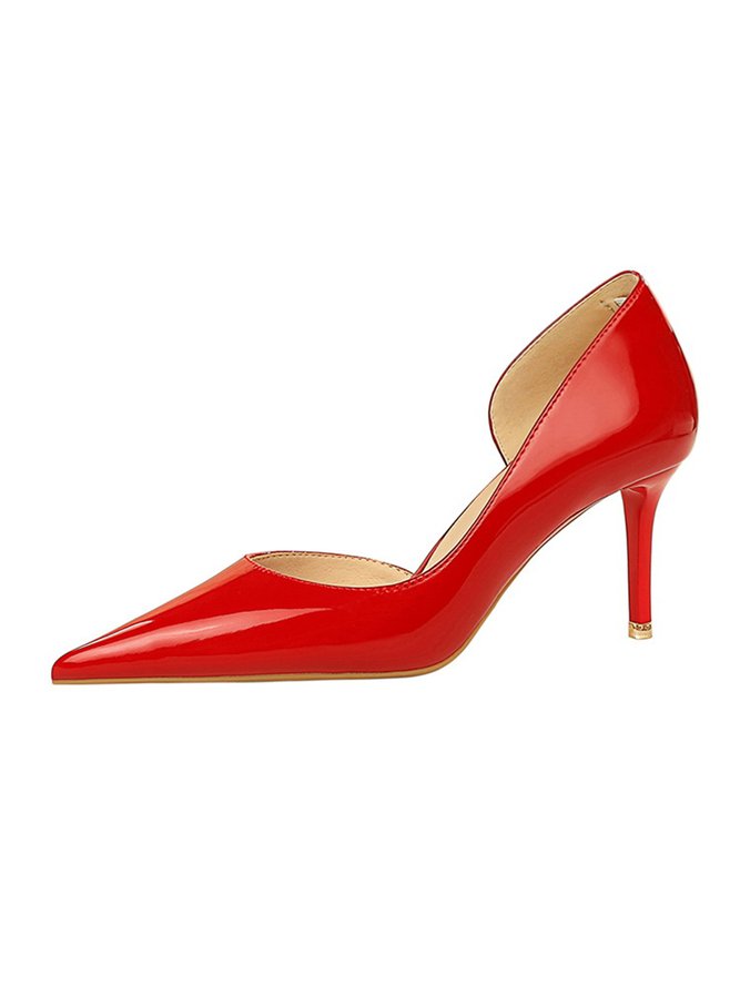 Damen minimalistisch Stiletto-Absatz Seite Hohl Pumps