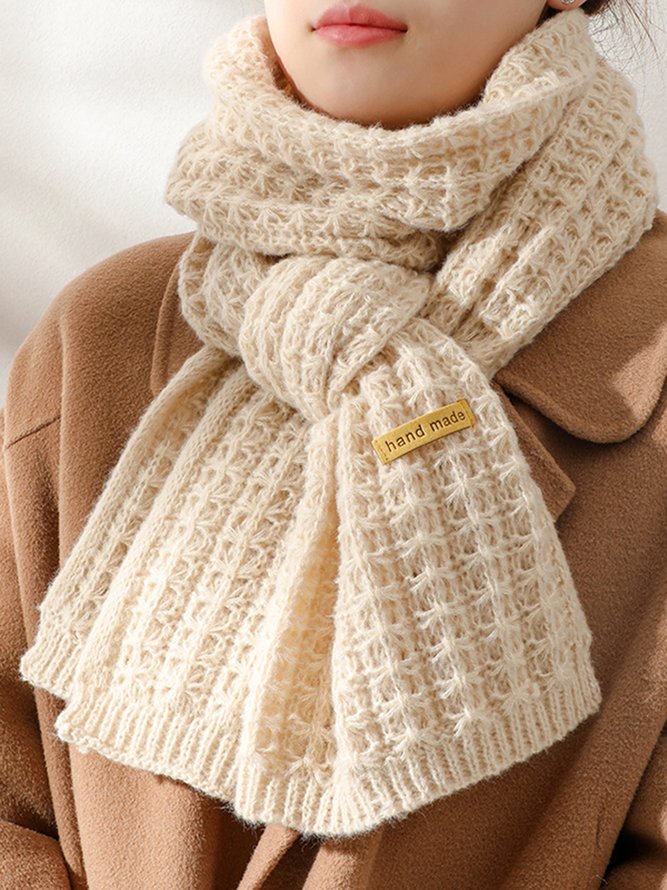 Lässig minimalistisch Wärme Gestrickt Schal