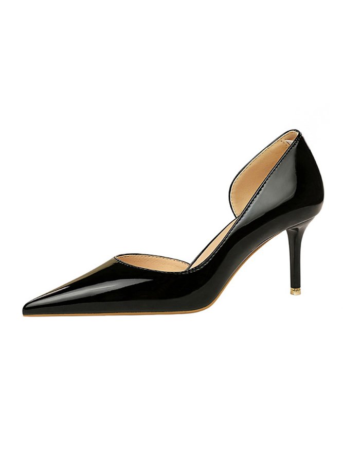 Damen minimalistisch Stiletto-Absatz Seite Hohl Pumps