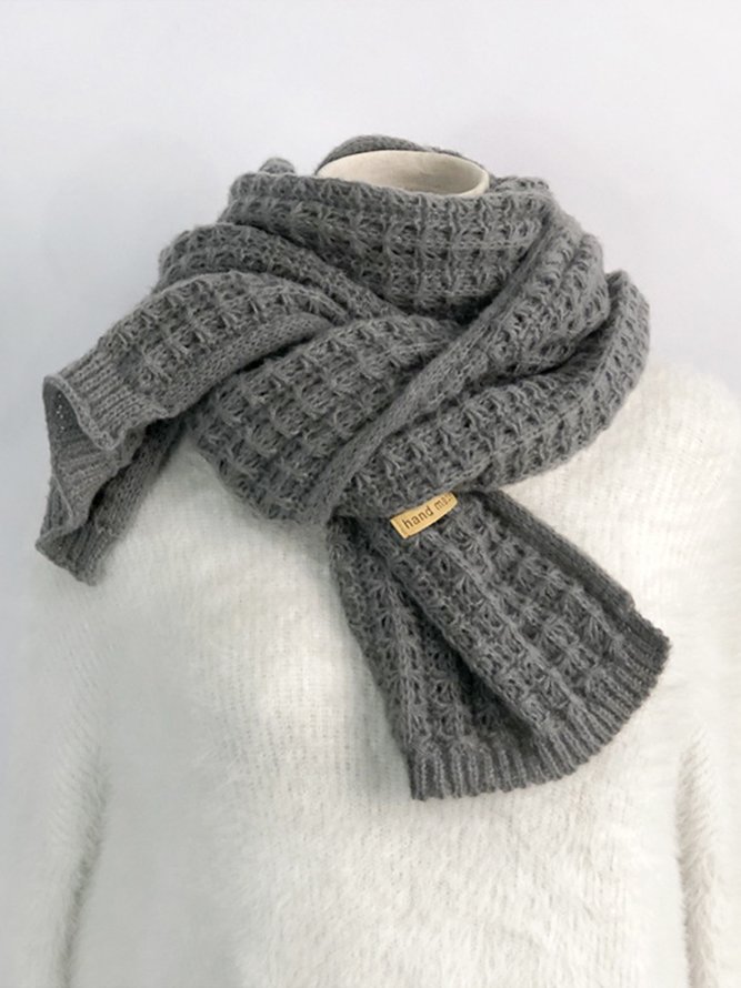 Lässig minimalistisch Wärme Gestrickt Schal