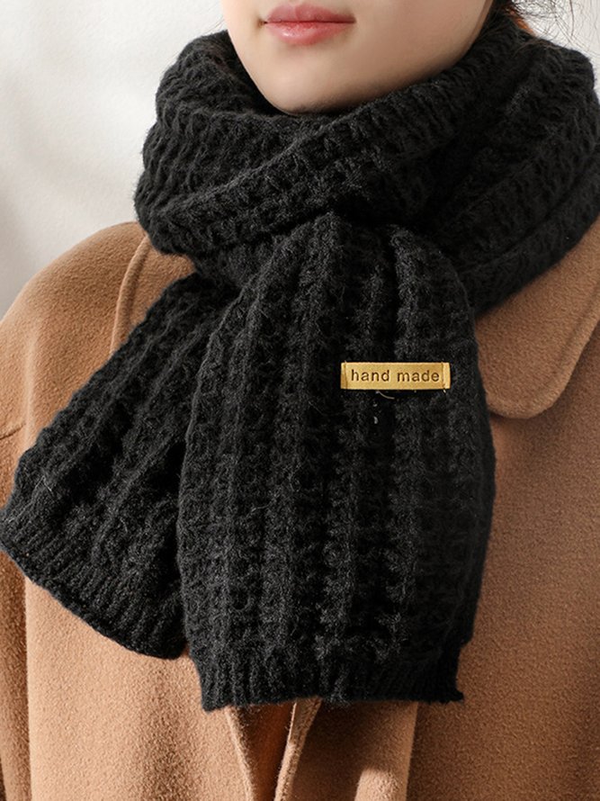 Lässig minimalistisch Wärme Gestrickt Schal