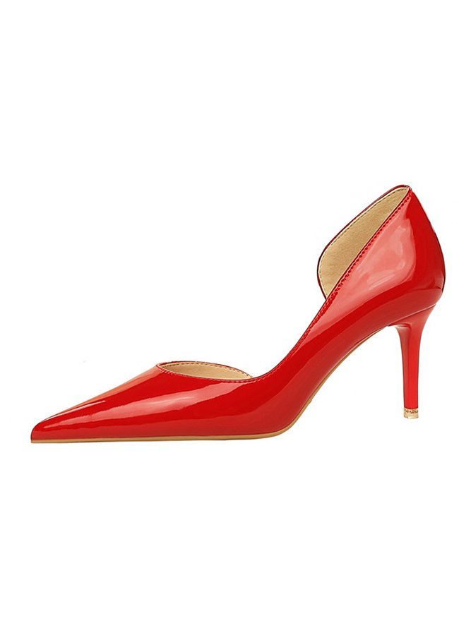 Damen minimalistisch Stiletto-Absatz Seite Hohl Pumps