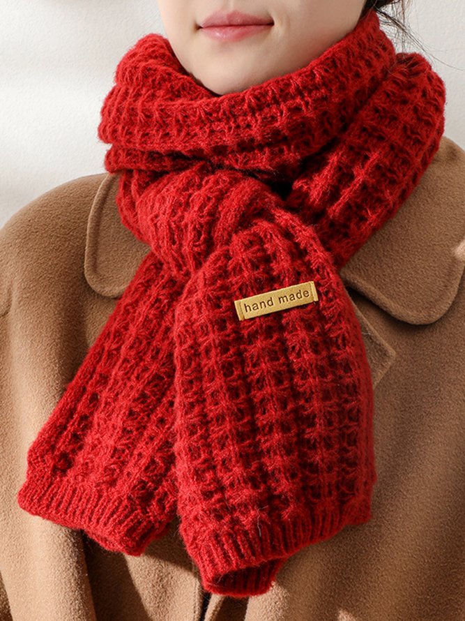 Lässig minimalistisch Wärme Gestrickt Schal