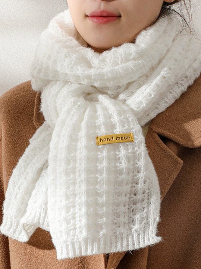 Lässig minimalistisch Wärme Gestrickt Schal