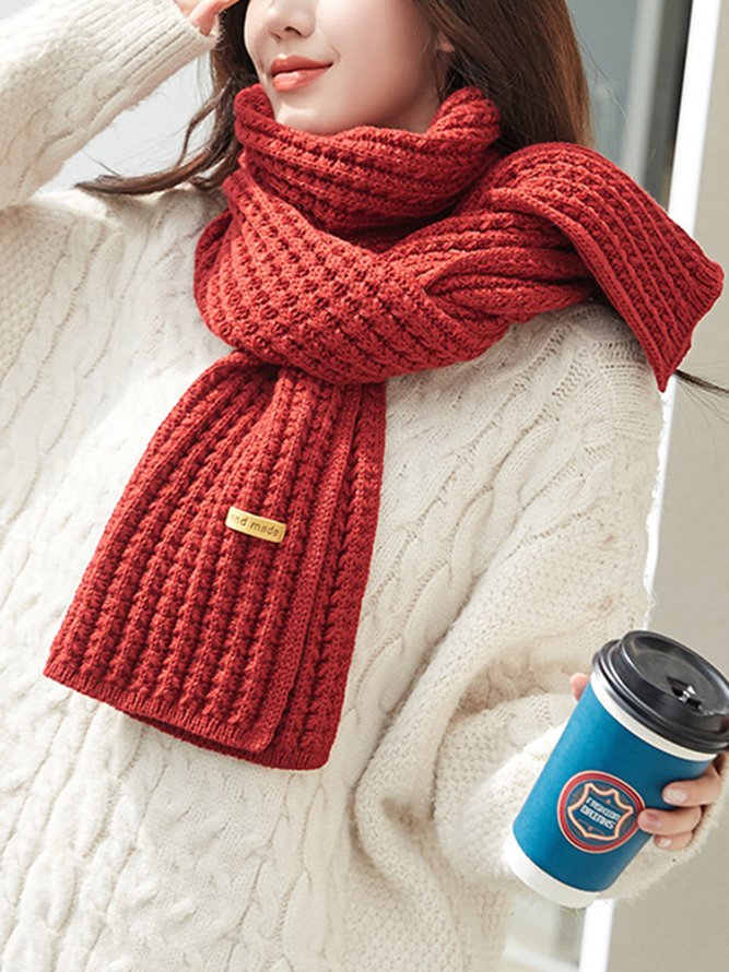 Lässig minimalistisch Wärme Gestrickt Schal