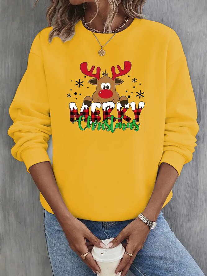Lässig Weihnachten Elch Sweatshirt