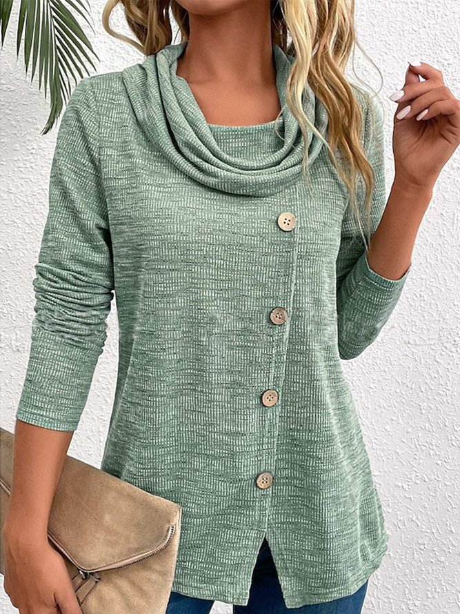 Damen Casual Geblümt Frühling/Herbst Täglich Weit Langarm Regelmäßig H-Linie Regelmäßig Bluse
