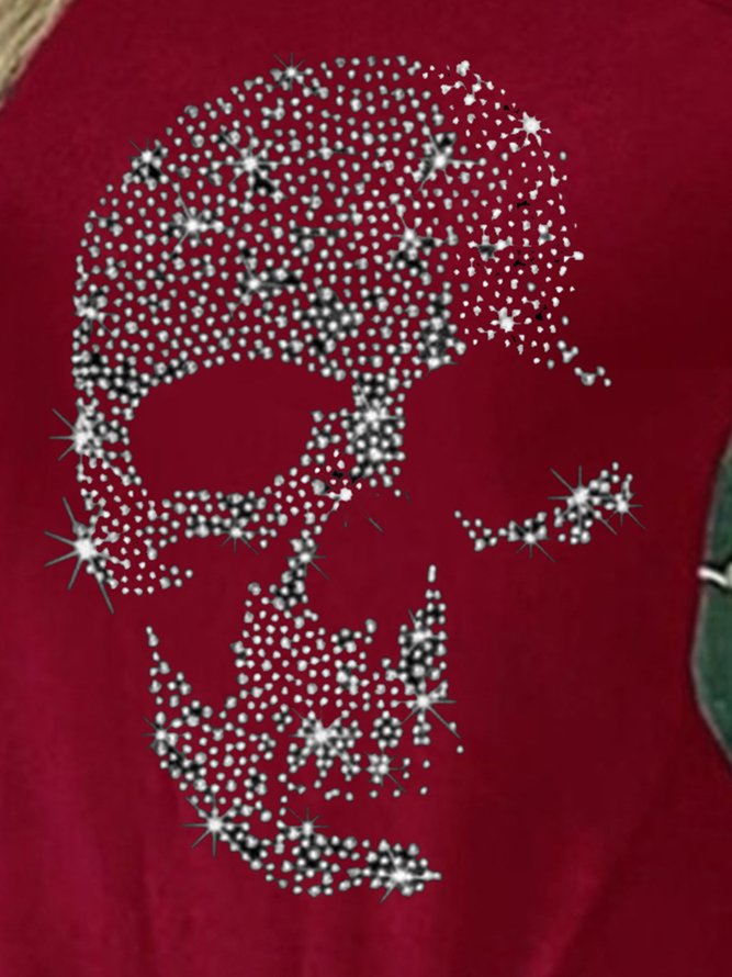 Rundhals Baumwolle Langarm Graffiti Shirts & Blusen&Shirts