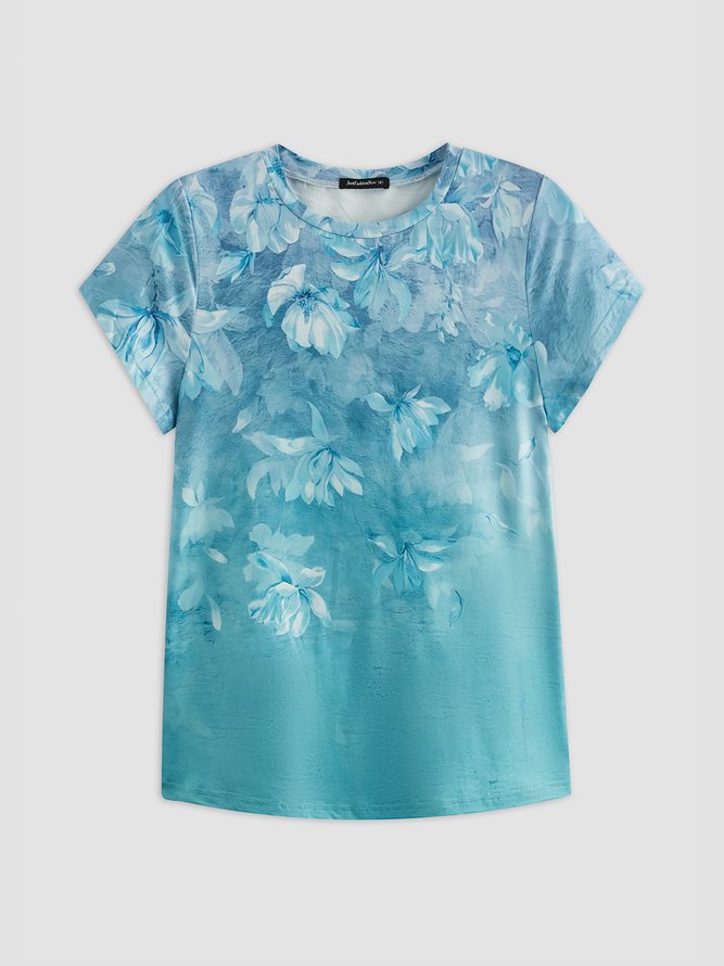 Blumenmuster Urlaub Bluse Bedrucken T-shirt Bedrucken Größe Größen