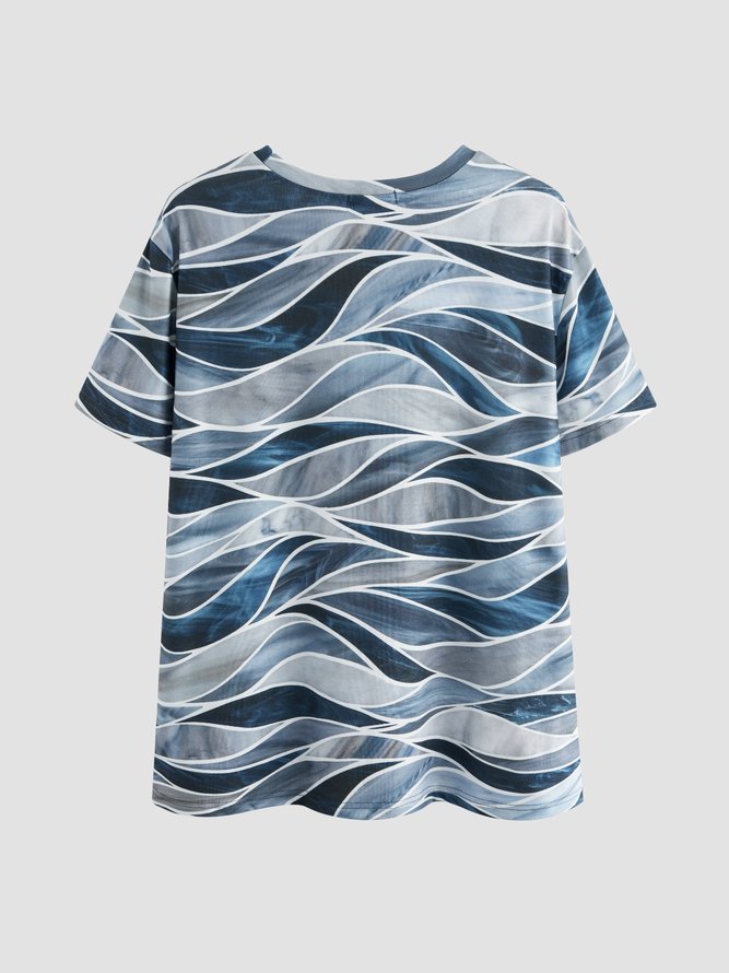 Baumwollgemisch Geometrisch Lässig Shirts & Blusen