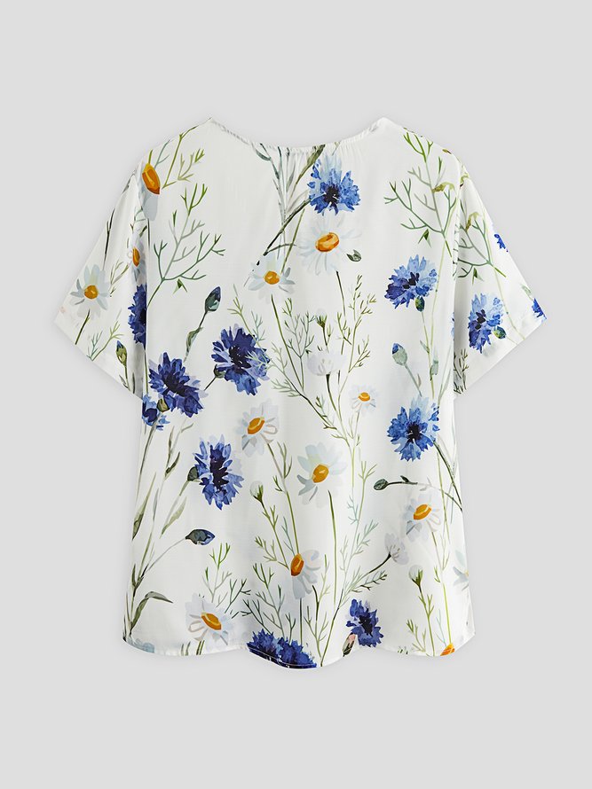 Rundhals Locker Print Shirts & Blusen